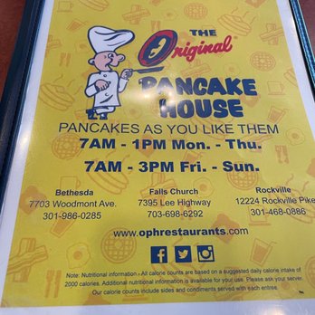 The Original Pancake House - Breakfast & Brunch Near Me - Rockville, Maryland
