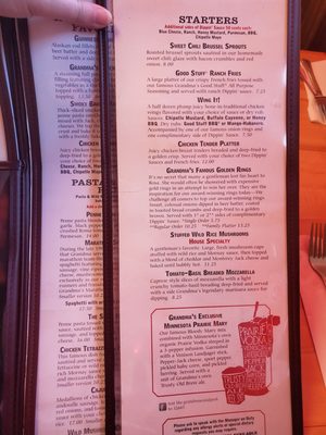 Menu photo 8 Grandma’s Saloon & Grill - Canal Park Duluth, MN