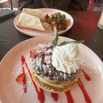 Pink Cafe - strawberry nutella pancakes - Cafes Near Me - Hallandale Beach, Florida Pink Cafe - strawberry nutella pancakes - Cafes Near Me - Hallandale Beach, Florida