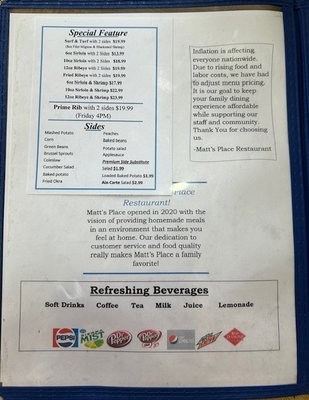Menu photo 3 Matt's Place Grove, OK Menu photo 3 Matt's Place Grove, OK