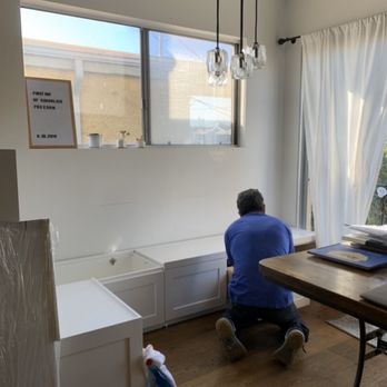 J Marvin Handyman - Banquette seating install day. See all the storage! - Handyman Near Me