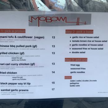 MoBowl - Menu - Food Trucks Near Me - Brisbane, California
