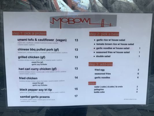 Menu photo 2 MoBowl Brisbane, CA