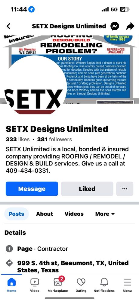 Slide of SETX Designs Unlimited