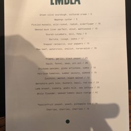 Embla menu on Jan 11, 2018