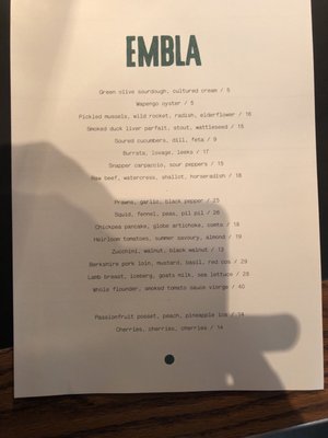 Menu photo 3 Embla Melbourne, VIC