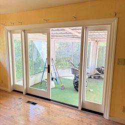 Quality Windows & Doors - INTERIOR - MILGARD C650 ULTRA OUTSWING TWO PANEL DOOR W/ TWO SIDELITES