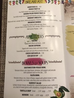 Menu photo 5 Moreno's Mexican Grill Express Chandler, AZ