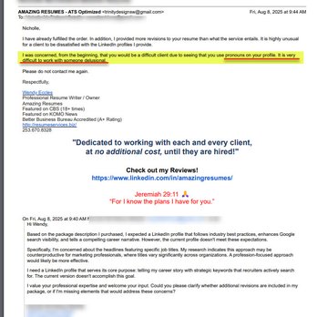 Amazing Resumes - Her discrimination against the use of Pronouns on LinkedIN, which are a standard form field. - Editorial Services Near Me Amazing Resumes - Her discrimination against the use of Pronouns on LinkedIN, which are a standard form field. - Editorial Services Near Me