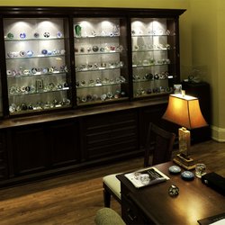 LH Selman - A photo of the gallery at night. The cases from Santa Cruz came to Chicago!