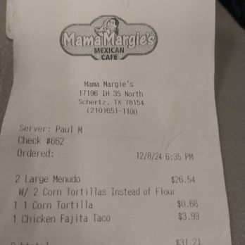 Mama Margie's Mexican Restaurant - The time I ordered 6:35 - Mexican Near Me - Schertz, Texas Mama Margie's Mexican Restaurant - The time I ordered 6:35 - Mexican Near Me - Schertz, Texas