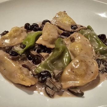 Celestino Restaurant - Ravioli filled with duck, mushrooms, and Porcini blueberry sauce ... yummy! - Italian Near Me - Pasadena, California