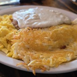 Grandma's Restaurant - Chicken Fried Steak and hashbrowns
