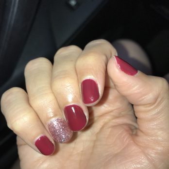 Galaxy Nails - If you look carefully maybe you can see one of the bumps in my pointer finger nail. Hard to see in pictures. - Nail Salons Near Me - Miami, Florida