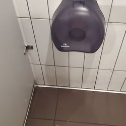 KFC - No toliet paper because it was left on the back of the toliet.