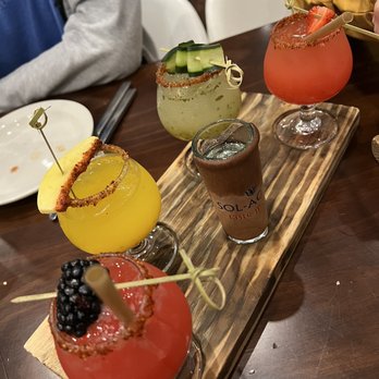 Sol Agave - Margarita flight - Mexican Near Me - American Fork, Utah Sol Agave - Margarita flight - Mexican Near Me - American Fork, Utah