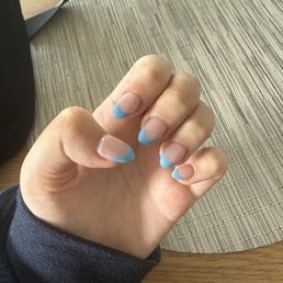 Blue french tips by Sunny Blue french tips by Sunny