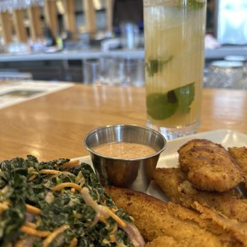 True Food Kitchen - True Crisp'd Tenders with Awesome Sauce; Fauxito @ the bar - New American Near Me - Hackensack, New Jersey True Food Kitchen - True Crisp'd Tenders with Awesome Sauce; Fauxito @ the bar - New American Near Me - Hackensack, New Jersey