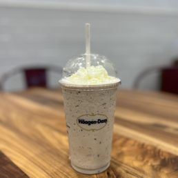 a smoothie with whipped cream a smoothie with whipped cream