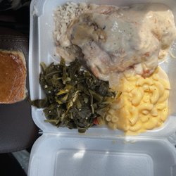 The Greasy Spoon - Mac n The Ultimate Mac and Cheese Southern-Style Greens Cornbread  Catfish