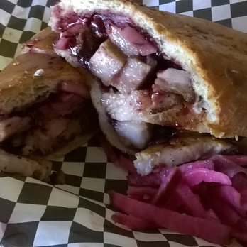 Love Handle - The Tipp Scott: Roast pork belly, mixed berry jam, pickled red onion, and Blu Chz - Delis Near Me - Indianapolis, Indiana Love Handle - The Tipp Scott: Roast pork belly, mixed berry jam, pickled red onion, and Blu Chz - Delis Near Me - Indianapolis, Indiana