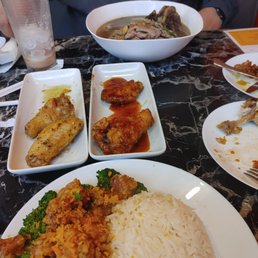 Lemon Pepper & Sticky Wings Pho Orange chicken