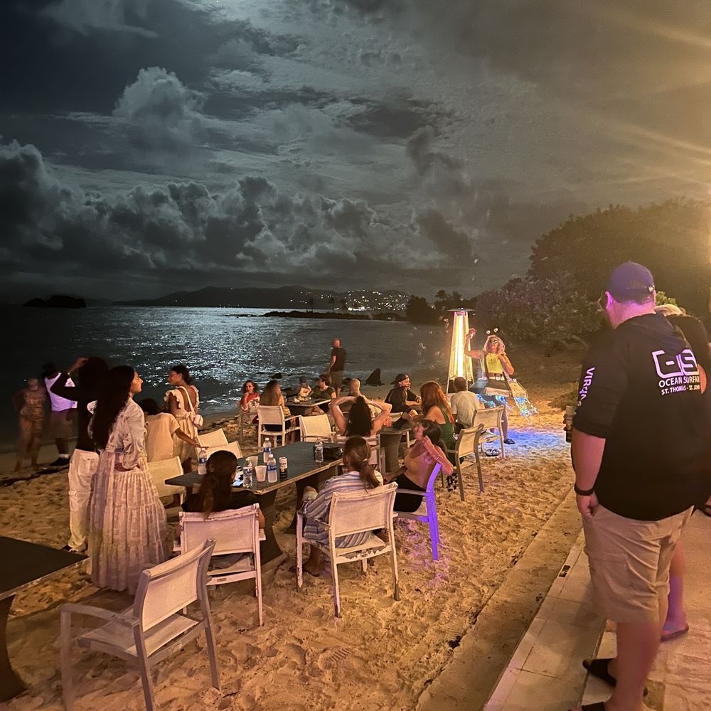 Sapphire Beach Bar - Tables on the beach area. - Burgers Near Me - Smith Bay, Virgin Islands