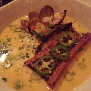 Ox - fresh clam chowder, smoked bone marrow, jalapeno, and onions - Argentine Near Me - Portland, Oregon Ox - fresh clam chowder, smoked bone marrow, jalapeno, and onions - Argentine Near Me - Portland, Oregon