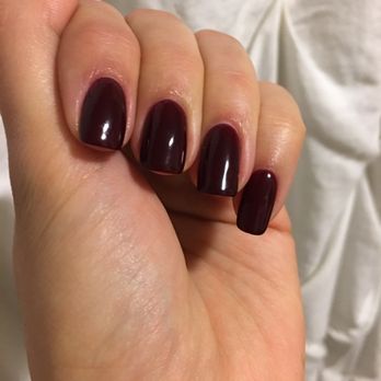 Metro Nails - Oxblood gel mani by Zeaurica - Nail Salons Near Me - Providence, Rhode Island