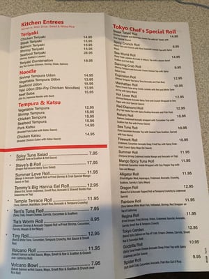 Menu photo 4 Tokyo Sushi Bar Tampa, FL