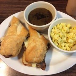 Hyde Out Tavern - French dip with macaroni salad. P: