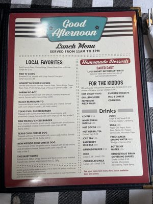 Menu photo 6 Rendezvous Diner Greer, AZ