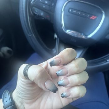 Seduction Nails and Spa - Black ombré coffin shape by Kim - Nail Salons Near Me - Phoenix, Arizona Seduction Nails and Spa - Black ombré coffin shape by Kim - Nail Salons Near Me - Phoenix, Arizona