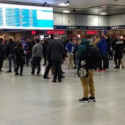 Waiting for the train home, maskless
