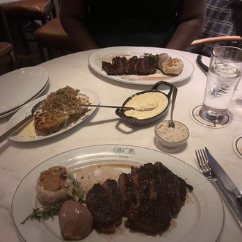 Gibsons Italia - RIBEYE (14oz) , DOUBLE BAKED POTATO WITH RICOTTA, FRENCH POTATO PUREE - Steakhouses Near Me - Chicago, Illinois Gibsons Italia - RIBEYE (14oz) , DOUBLE BAKED POTATO WITH RICOTTA, FRENCH POTATO PUREE - Steakhouses Near Me - Chicago, Illinois