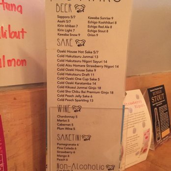 Sushi Bear - Drink menu - Sushi Bars Near Me - Tustin, California