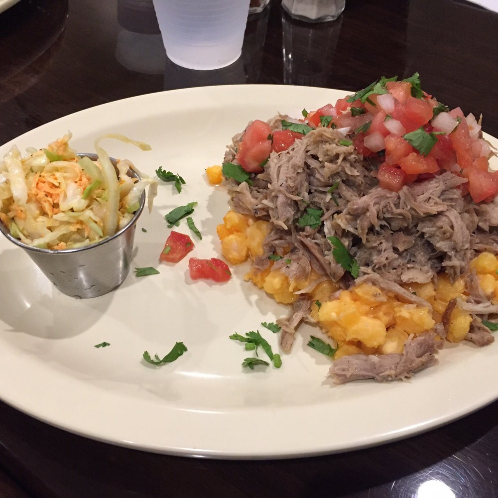 Riobamba - Pork and Hominy entree with cole slaw. So filling! - Tacos Near Me - Glenview, Illinois Riobamba - Pork and Hominy entree with cole slaw. So filling! - Tacos Near Me - Glenview, Illinois