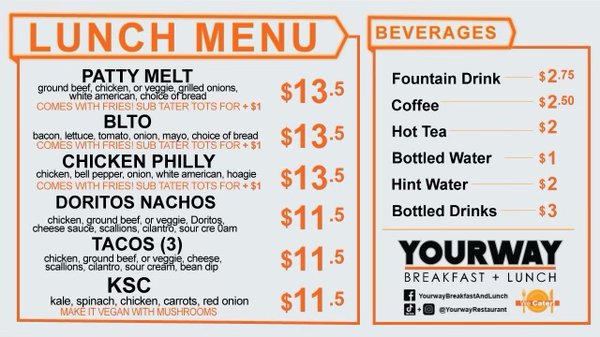 Menu photo 8 YOURWAY Breakfast and Lunch Las Vegas, NV Menu photo 8 YOURWAY Breakfast and Lunch Las Vegas, NV