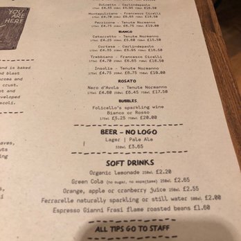 Franco Manca - menu - Pizza Near Me - London, XGL