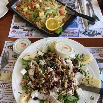 Blue Bird Diner - Mediterranean chicken (top) Autumn Salad (bottom) - Diners Near Me - Pennsville, New Jersey