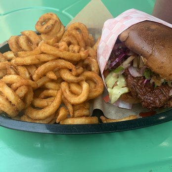 The Bird - Chicken sandwich and curly fries - Chicken Shop Near Me - San Francisco, California The Bird - Chicken sandwich and curly fries - Chicken Shop Near Me - San Francisco, California