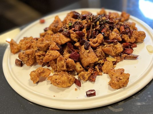 Photo of Chengdu Taste - Providence, RI, US. Chong Qing Diced Chicken with Hot Chili Peppercorn