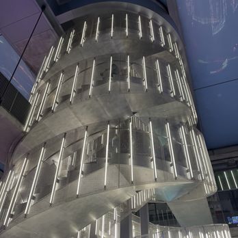 POST Houston - Spiral staircase to the skylawn - Music Venues Near Me - Houston, Texas