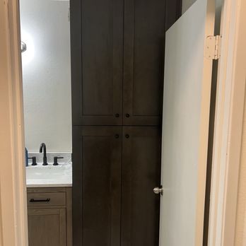 Rok Hardware & Cabinets - Newly installed linen cabinet - Kitchen & Bath Near Me - Anaheim, California Rok Hardware & Cabinets - Newly installed linen cabinet - Kitchen & Bath Near Me - Anaheim, California