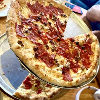 Olivella's Pizza And Wine - Soppressata and Sausage Neapolitan Style Pizza Cheese and Tomato Sauce Neapolitan Style Pizza - Pizza Near Me - Dallas, Texas Olivella's Pizza And Wine - Soppressata and Sausage Neapolitan Style Pizza Cheese and Tomato Sauce Neapolitan Style Pizza - Pizza Near Me - Dallas, Texas