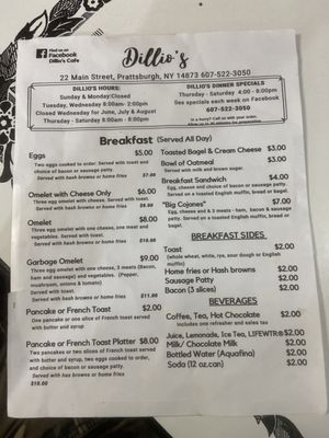 Menu photo 2 Dillio's Cafe, Flowers & Gifts Prattsburgh, NY