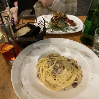 Il Tarallo - Carbonara with Sea Bass rolls - Roman Near Me - Rome, RM Il Tarallo - Carbonara with Sea Bass rolls - Roman Near Me - Rome, RM