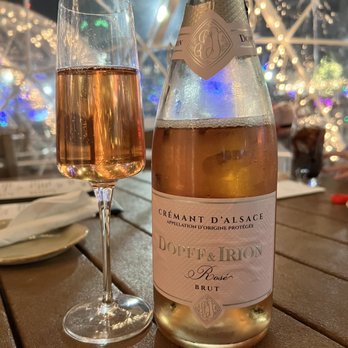 Wine & Rind - Cremant d'Alsace Rosé that came with the frites - Wine Bars Near Me - Carmel, Indiana