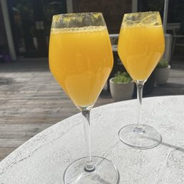 Mimosas with freshly squeezed orange juice Mimosas with freshly squeezed orange juice
