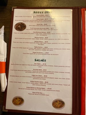 Menu photo 8 La Casa Mexicana Port Richey, FL